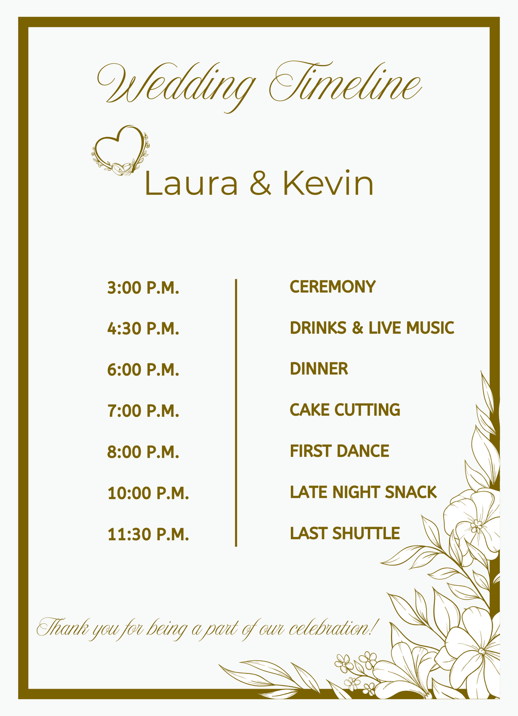 Gold Wedding Invitation Suite
