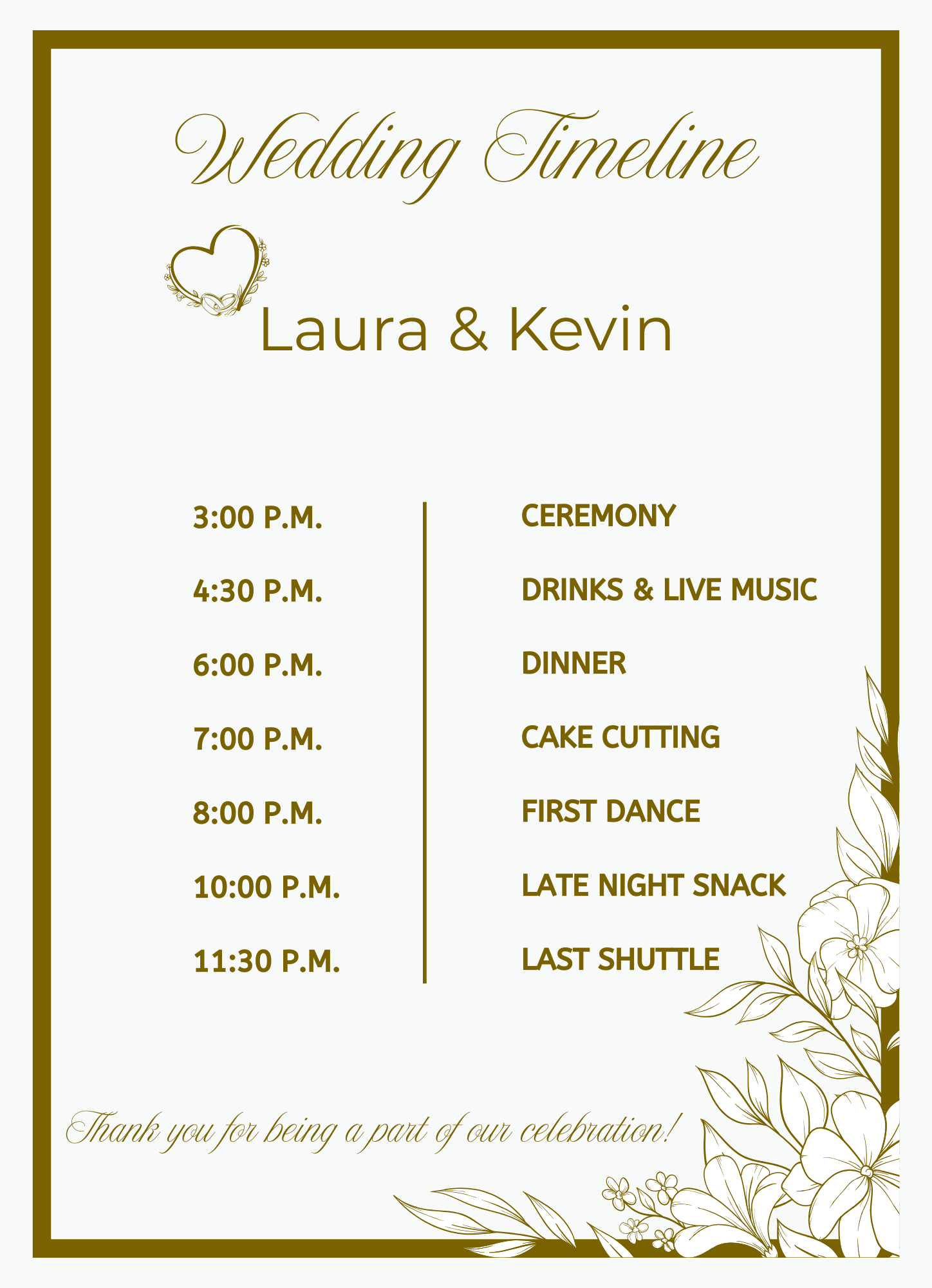 Gold Wedding Invitation Suite
