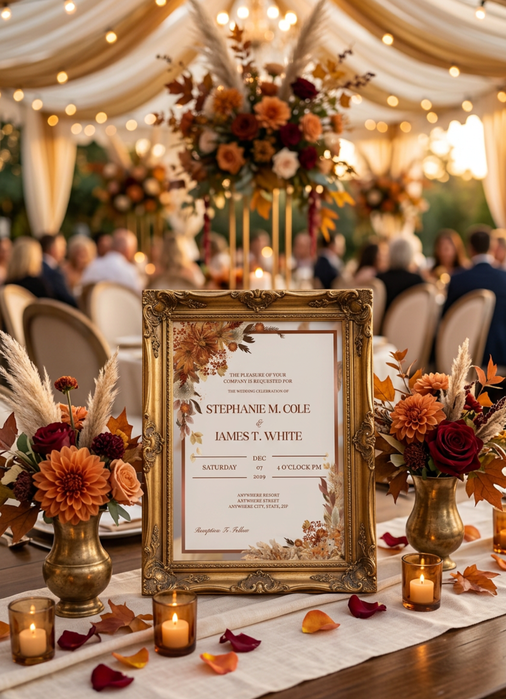 Fall Harvest Wedding Invitation Suite