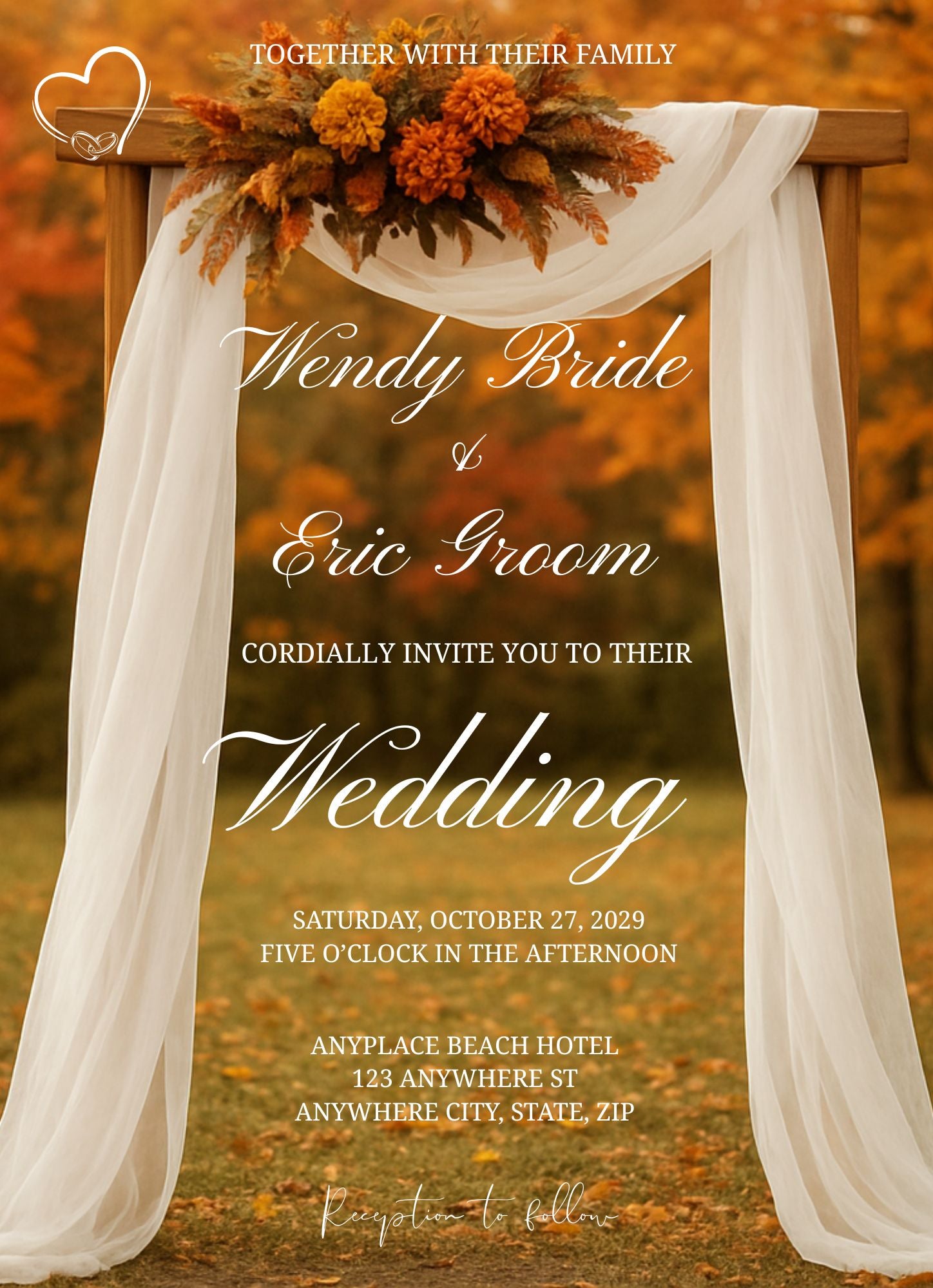 Fall Wedding Invitation Suite