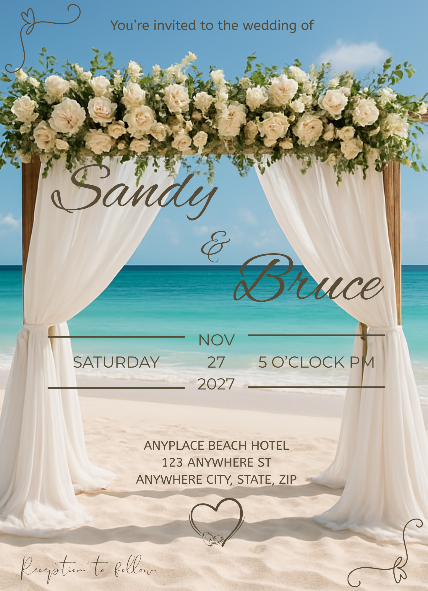 Beach Wedding Invitation Suite