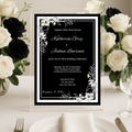 Black Elegant Wedding Invitation Suite