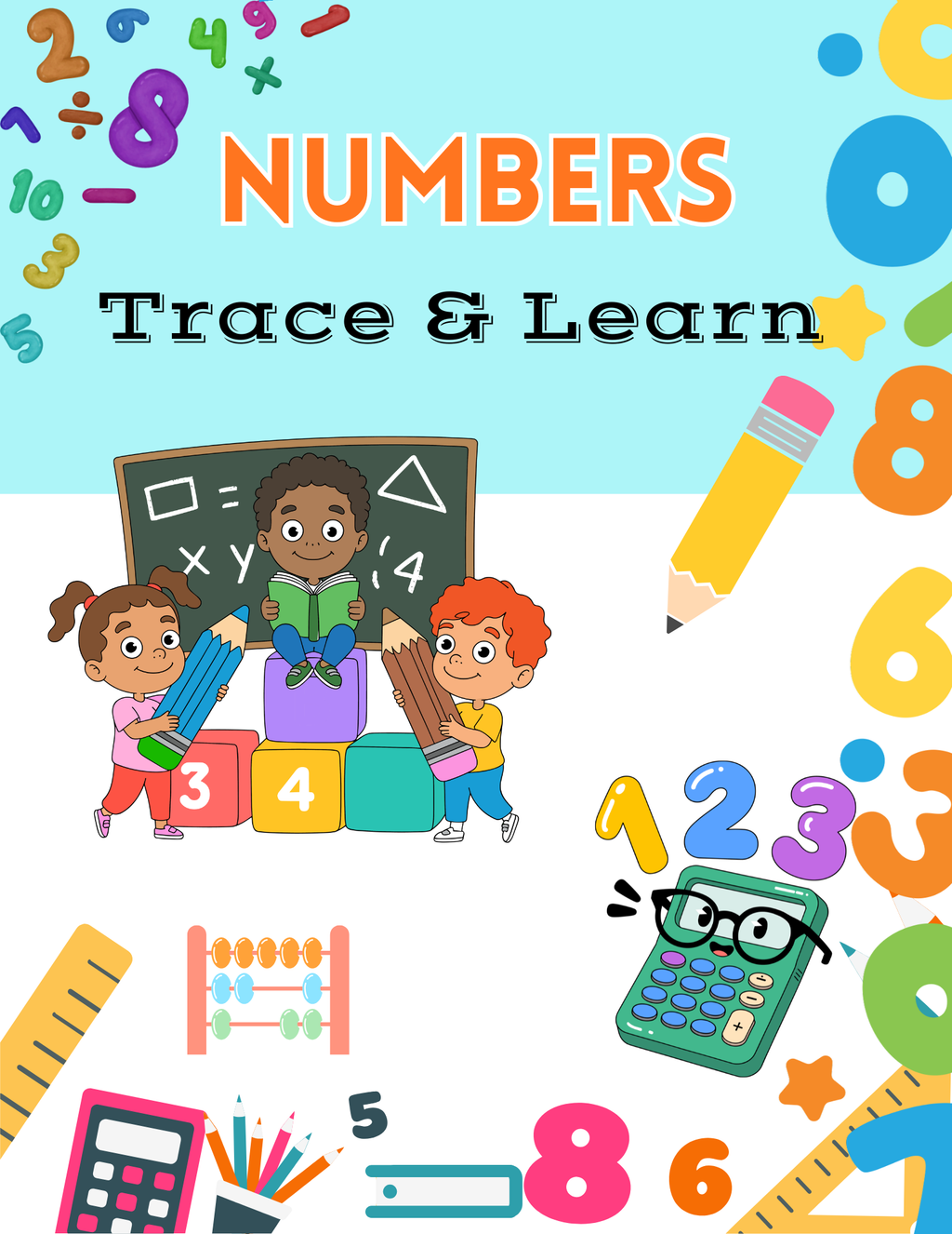 Trace & Learn 1-2-3s Activity Sheets for kids