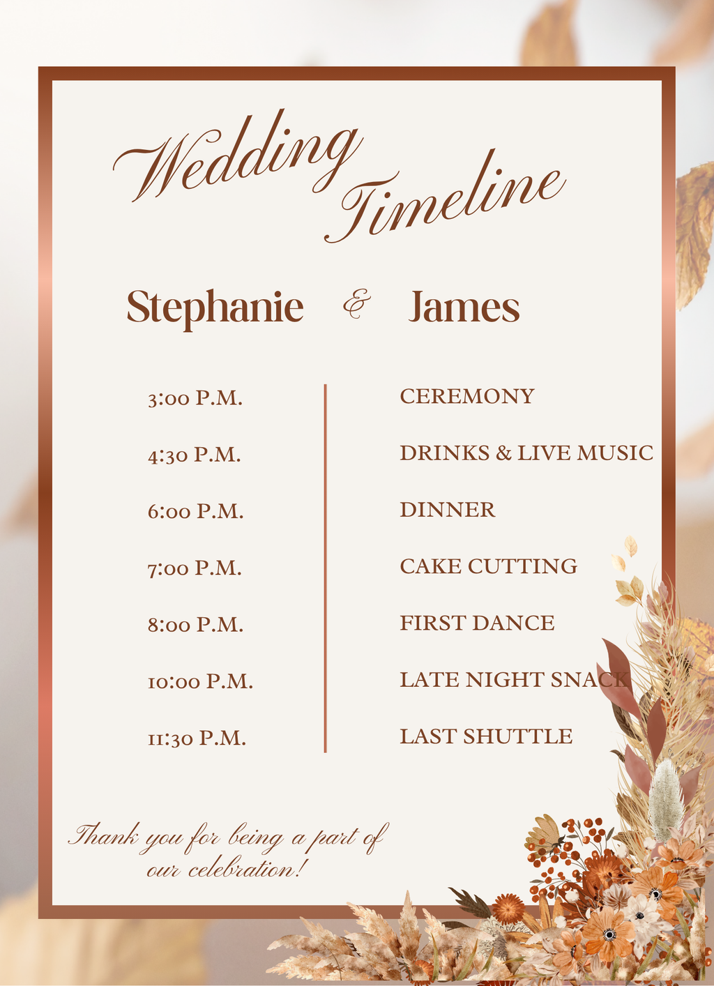 Fall Harvest Wedding Invitation Suite