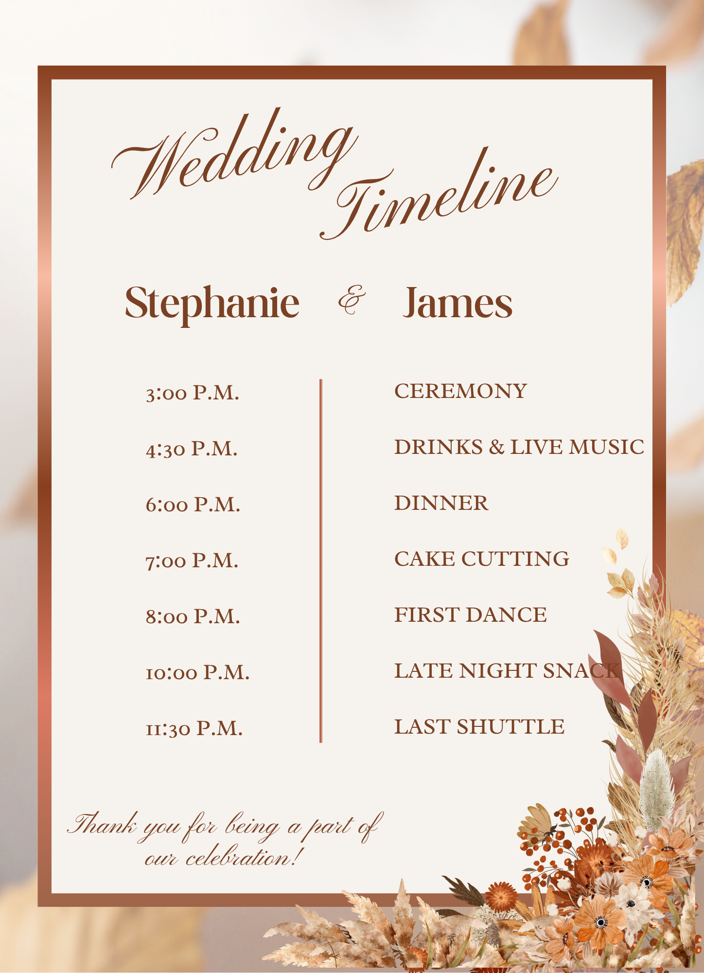 Fall Harvest Wedding Invitation Suite
