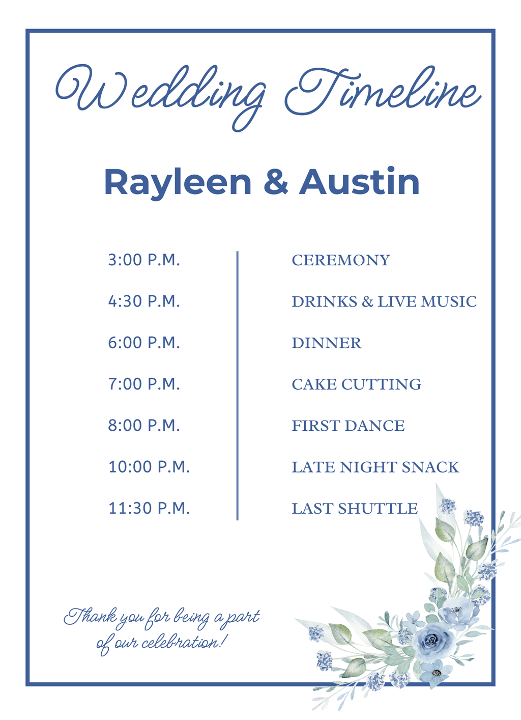 Wedding Invitation Suite - Dusty Blue