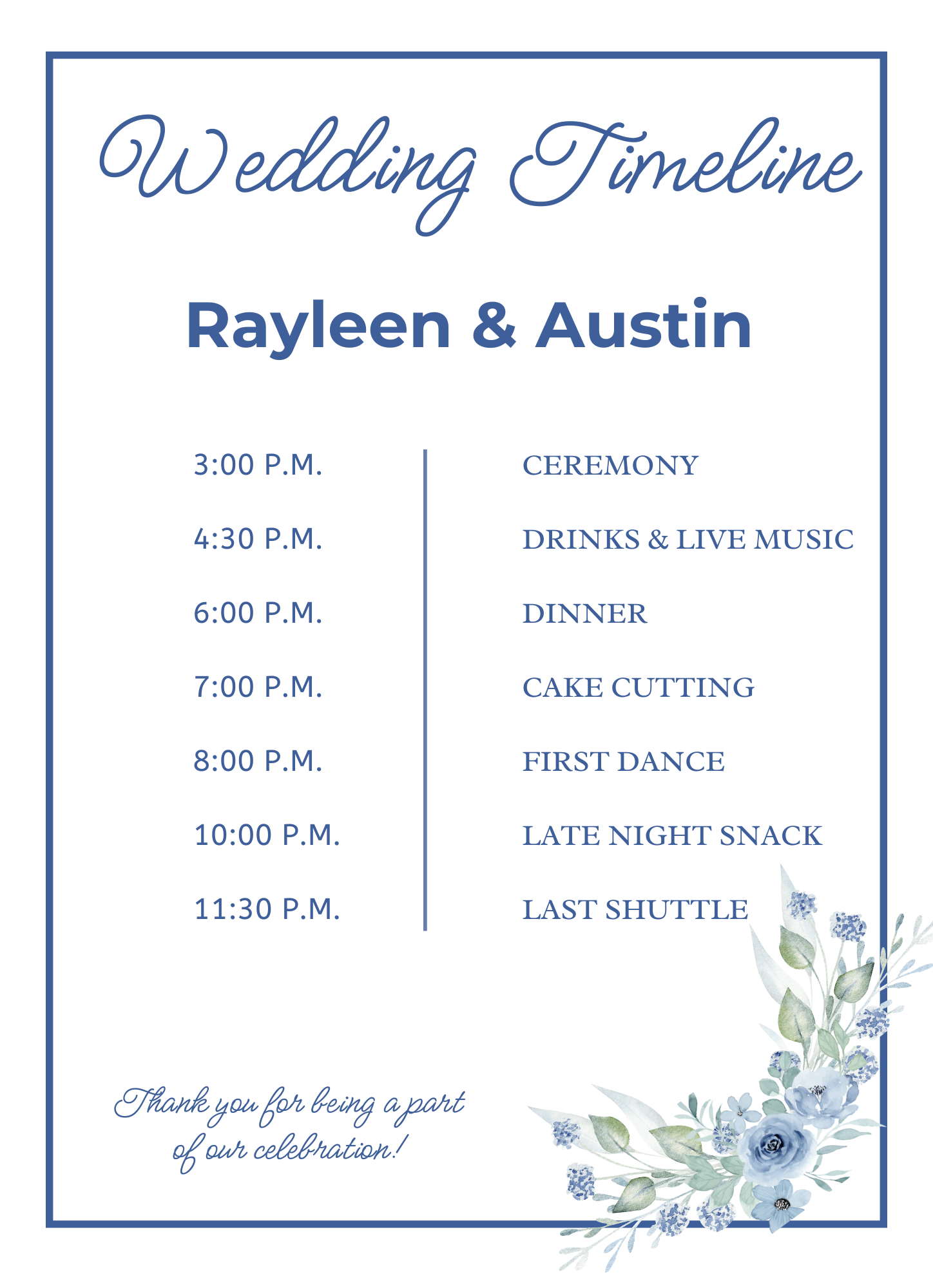 Wedding Invitation Suite - Dusty Blue