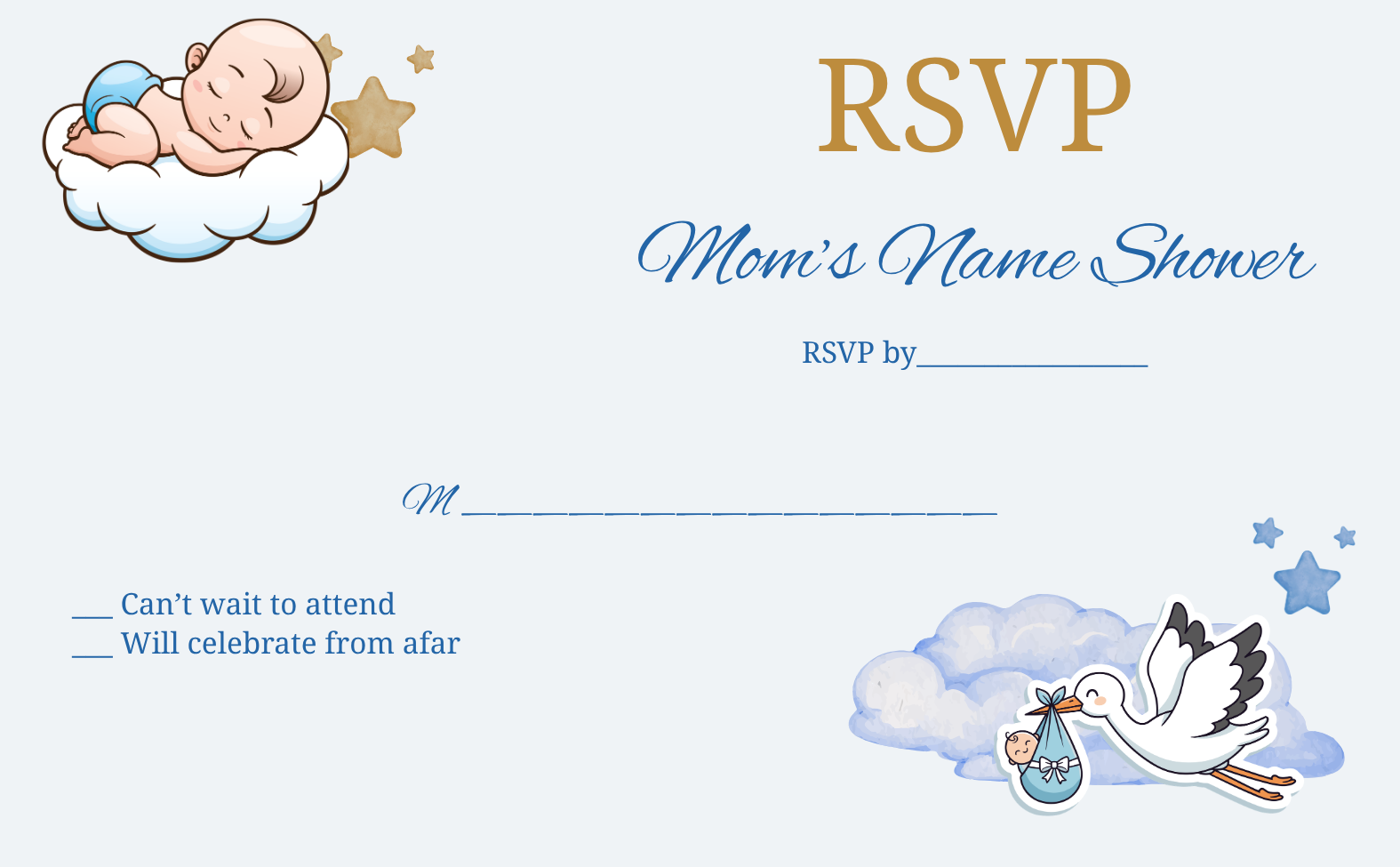 Baby Boy Invitation - Car