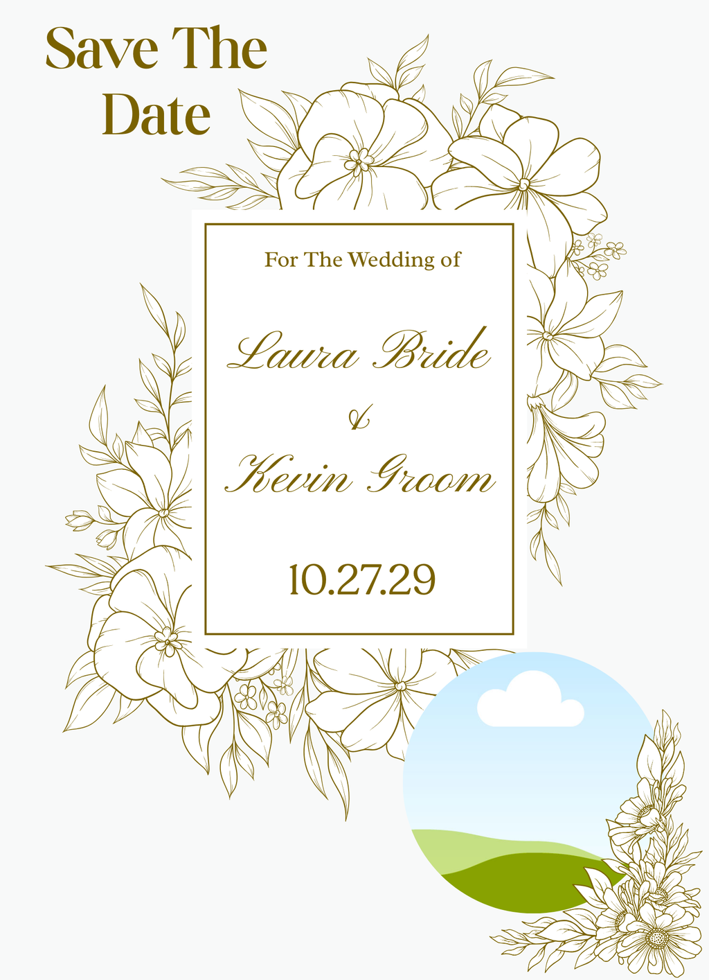 Gold Wedding Invitation Suite