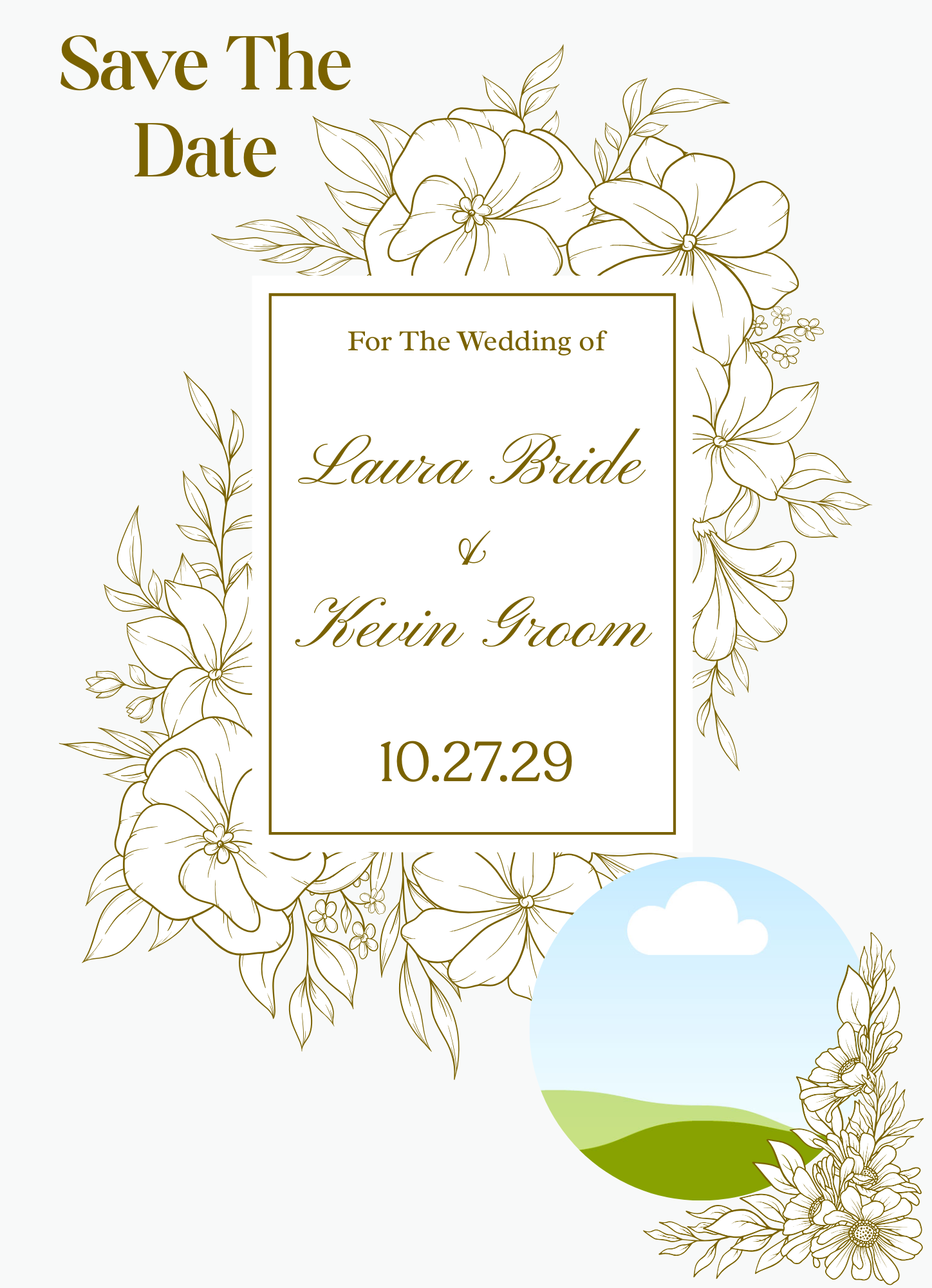 Gold Wedding Invitation Suite