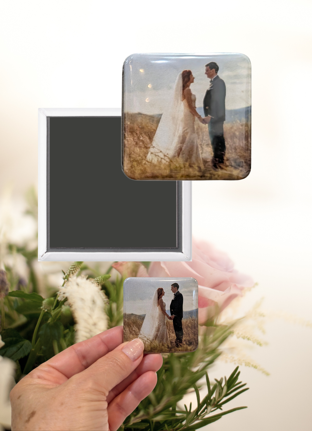 Personalized Photo magnets: Brides, New Moms, Baby, Fur Babies, Graduation, Family