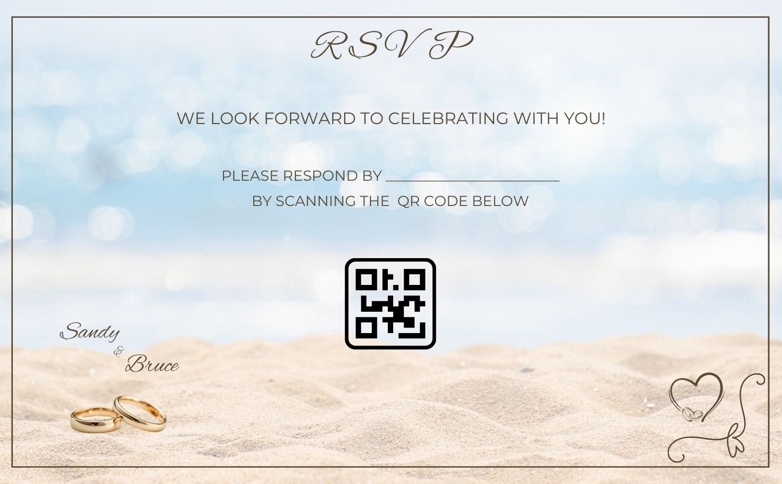 Beach Wedding Invitation Suite