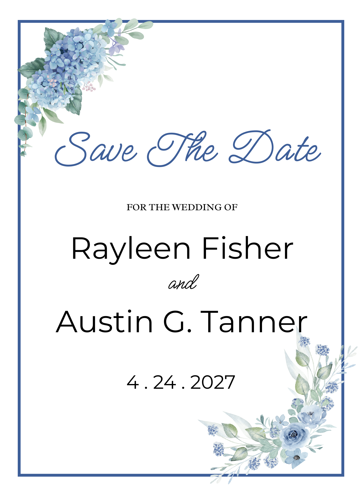 Wedding Invitation Suite - Dusty Blue