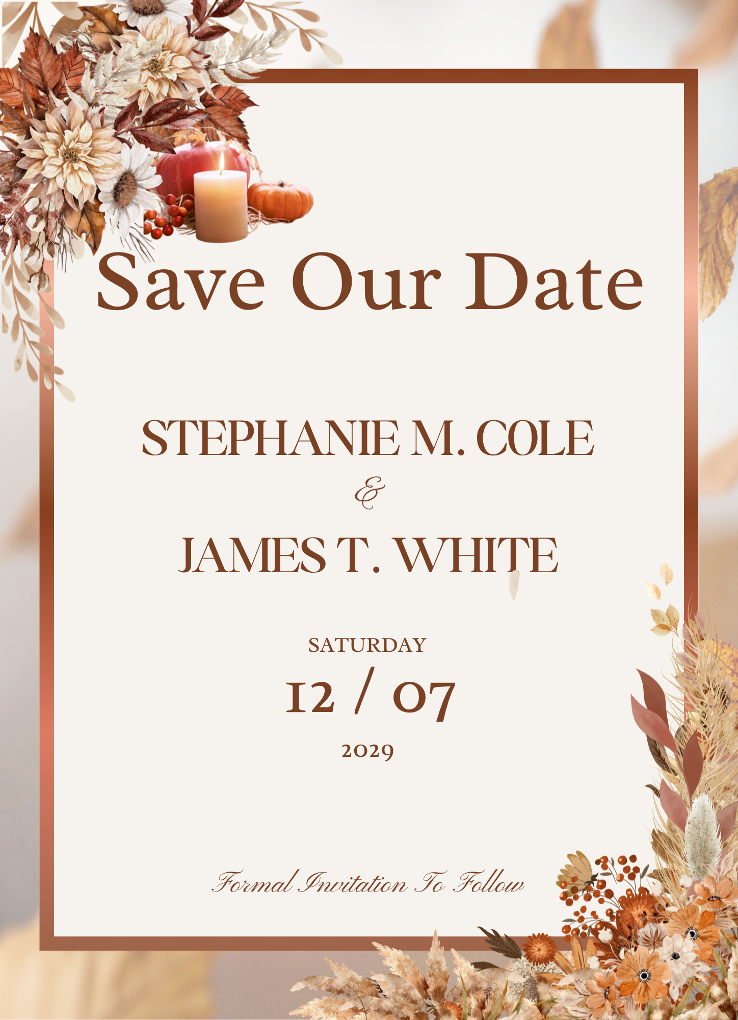 Fall Harvest Wedding Invitation Suite