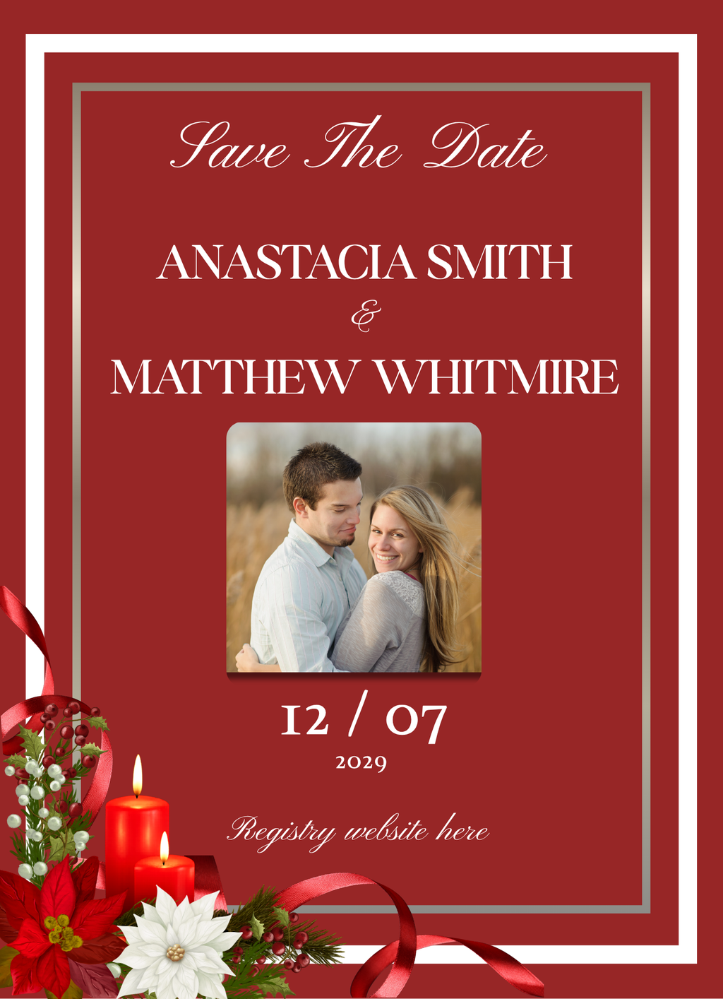 Christmas Romance Wedding Invitation Suite