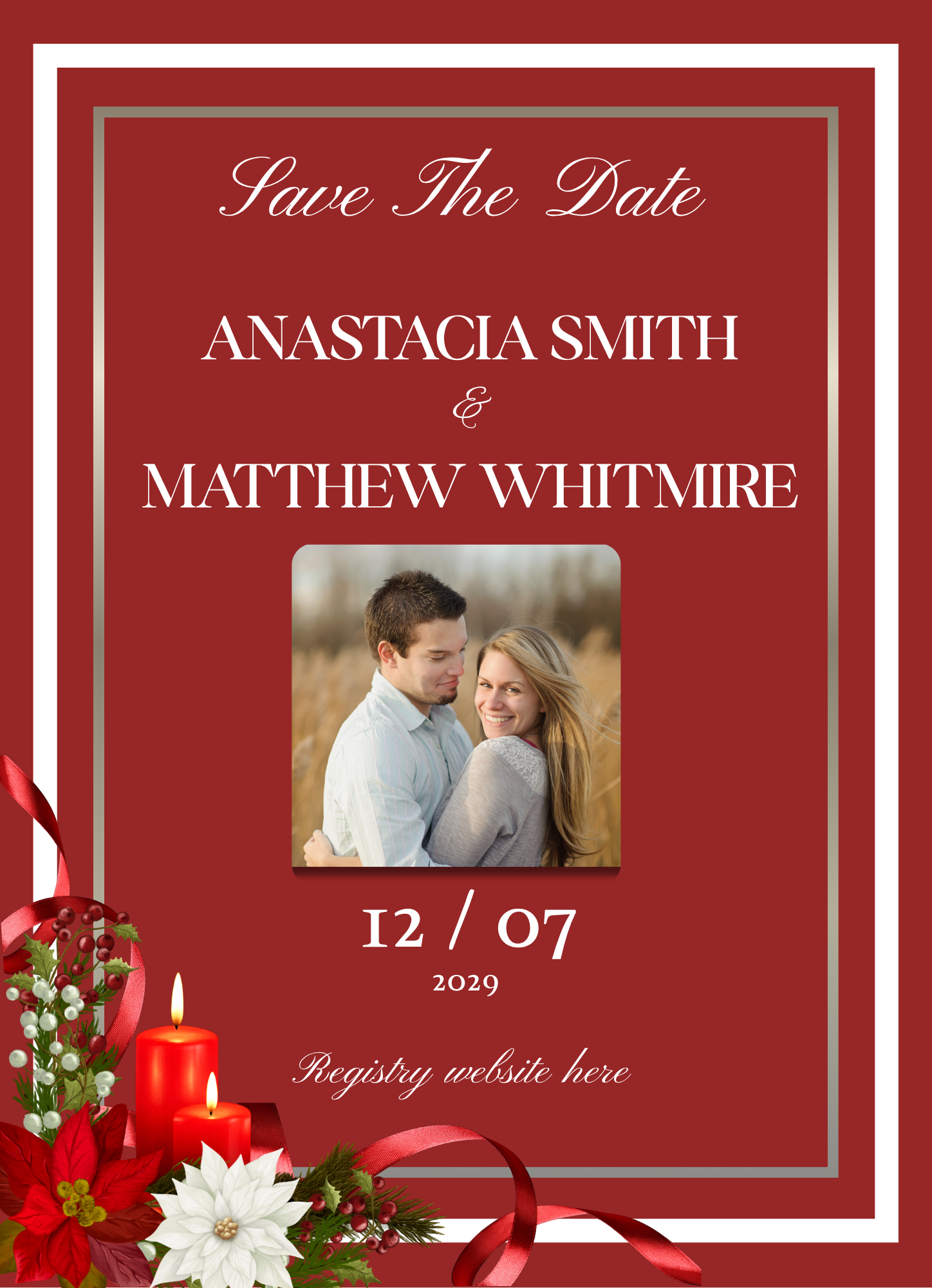 Christmas Romance Wedding Invitation Suite