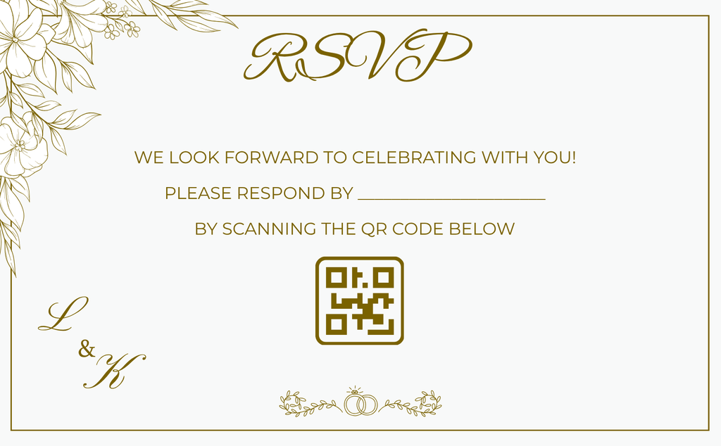 Gold Wedding Invitation Suite