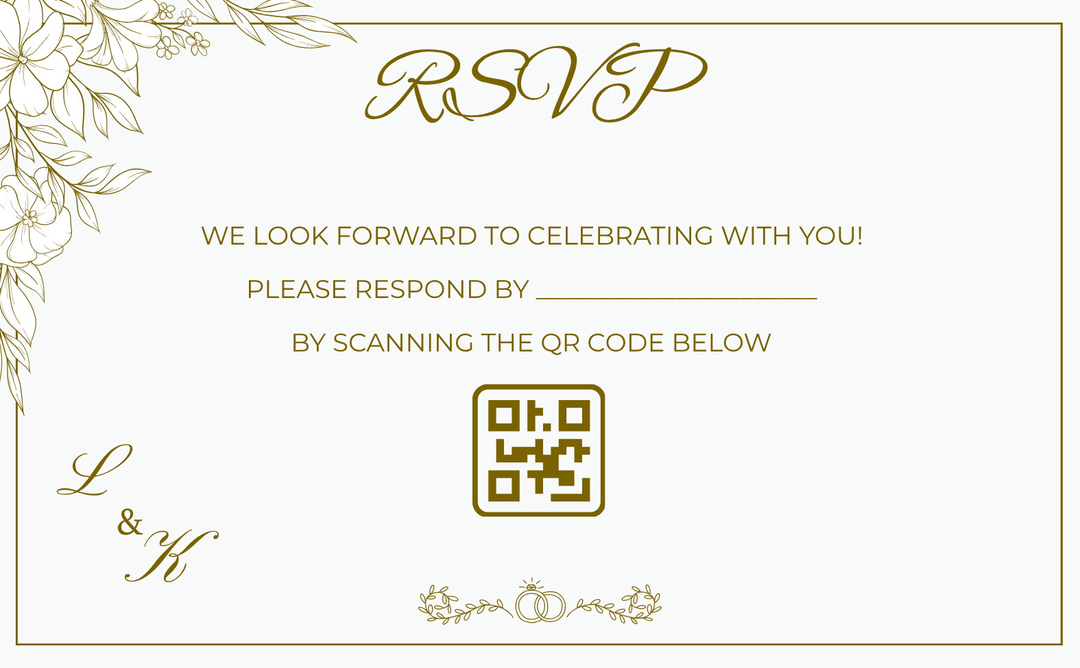 Gold Wedding Invitation Suite