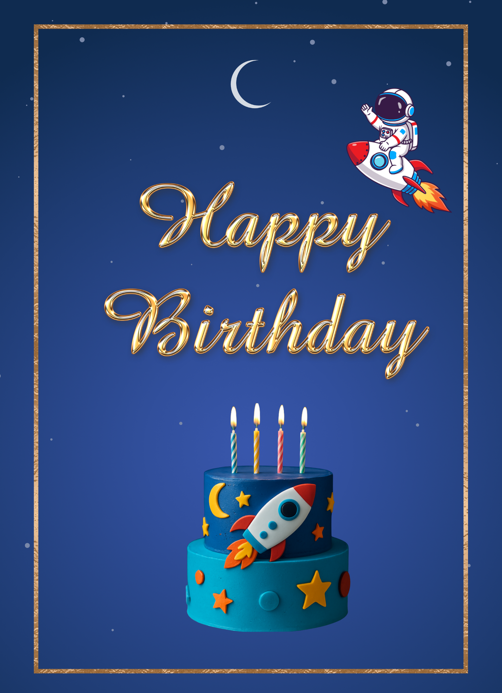 Birthday Invitation - Rocket