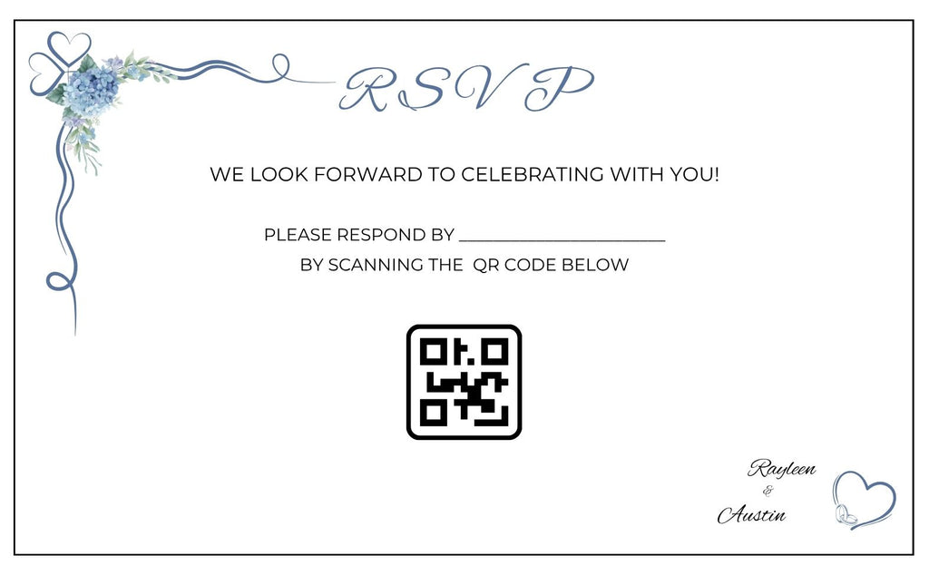Wedding Invitation Suite - Dusty Blue