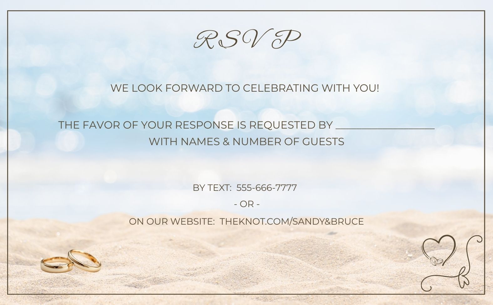 Beach Wedding Invitation Suite