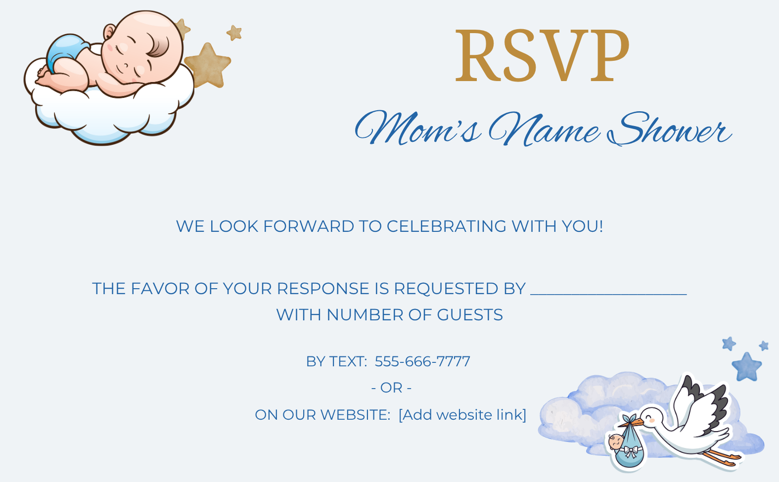 Baby Boy Invitation - Car