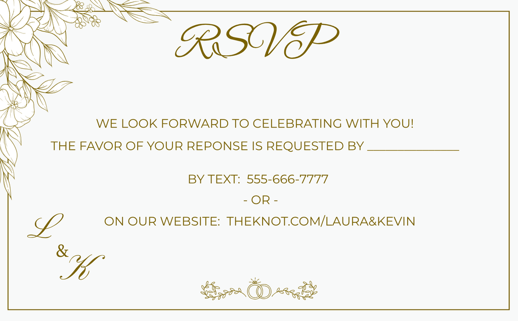 Gold Wedding Invitation Suite