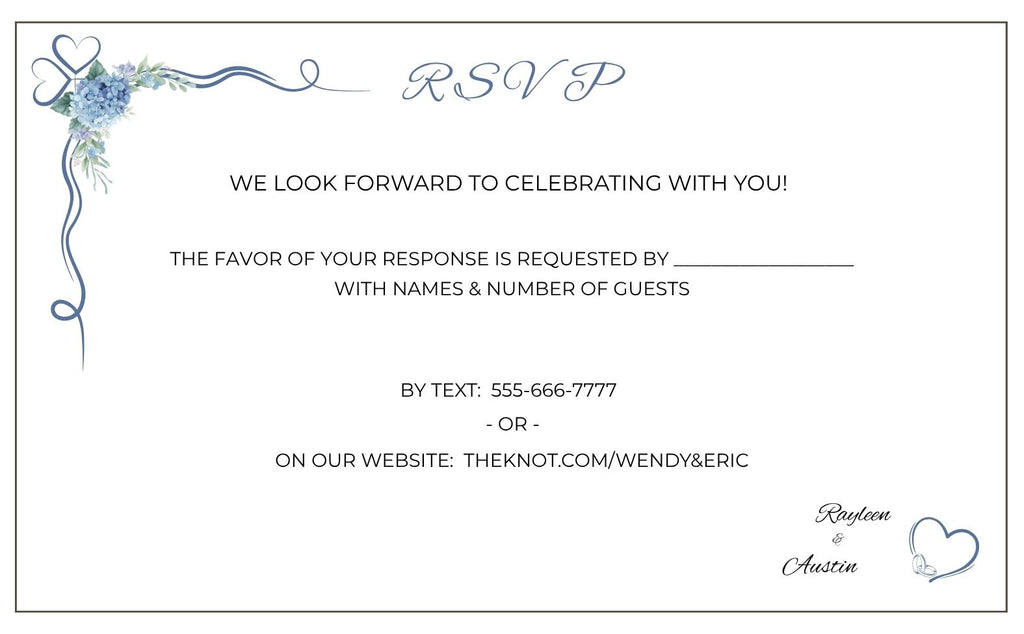 Wedding Invitation Suite - Dusty Blue