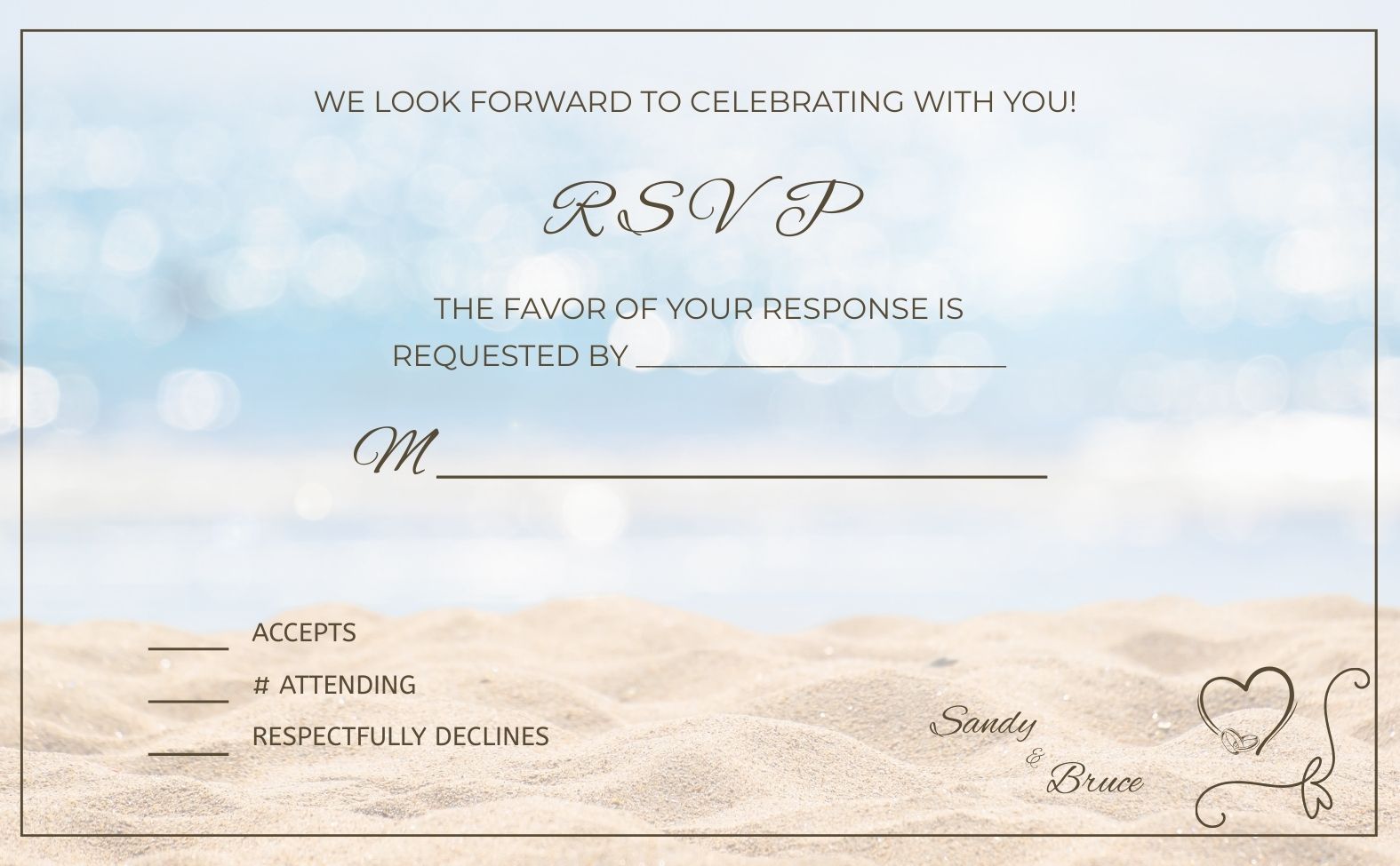 Beach Wedding Invitation Suite