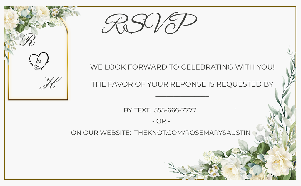Wedding Invitation - Elegant Golden Arch