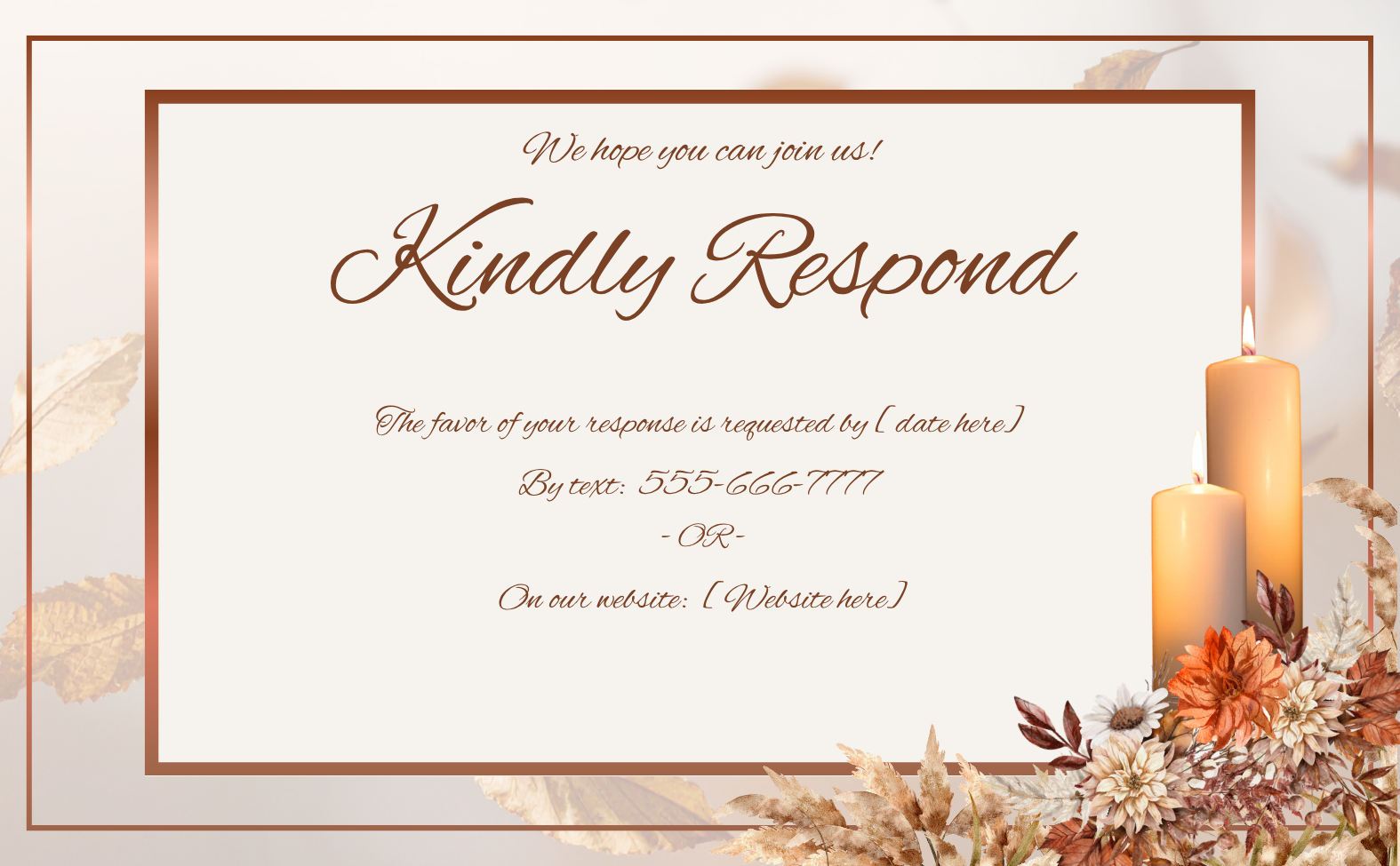 Fall Harvest Wedding Invitation Suite