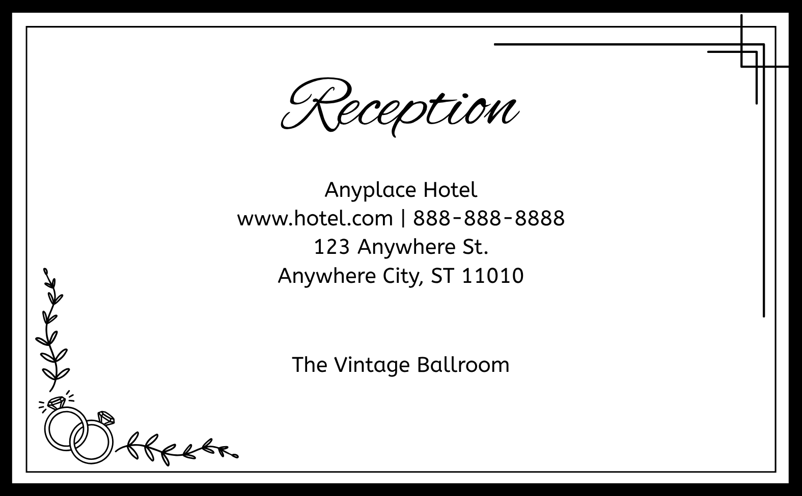 Wedding Invitation Suite - Luxury Black Border