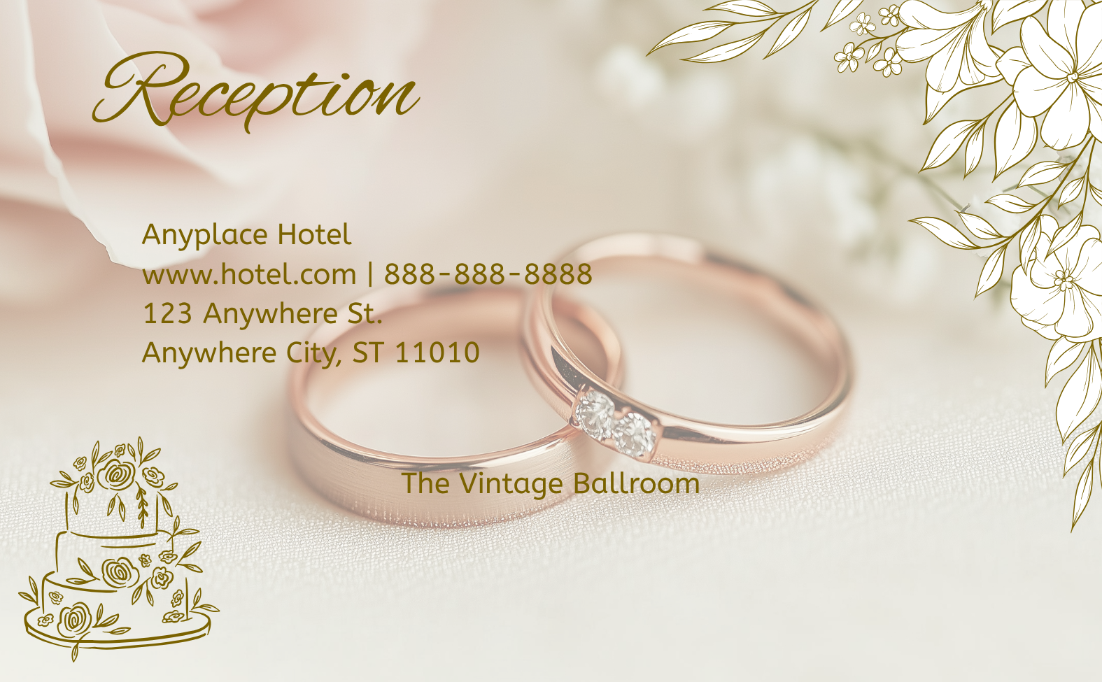 Gold Wedding Invitation Suite