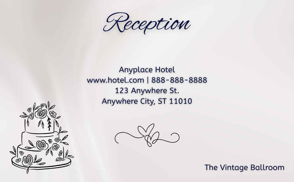 Wedding Invitation - White Roses