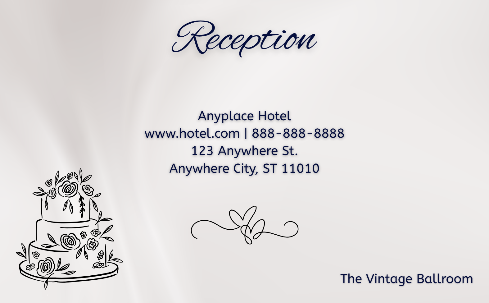 Wedding Invitation - White Roses