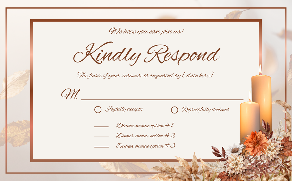 Fall Harvest Wedding Invitation Suite