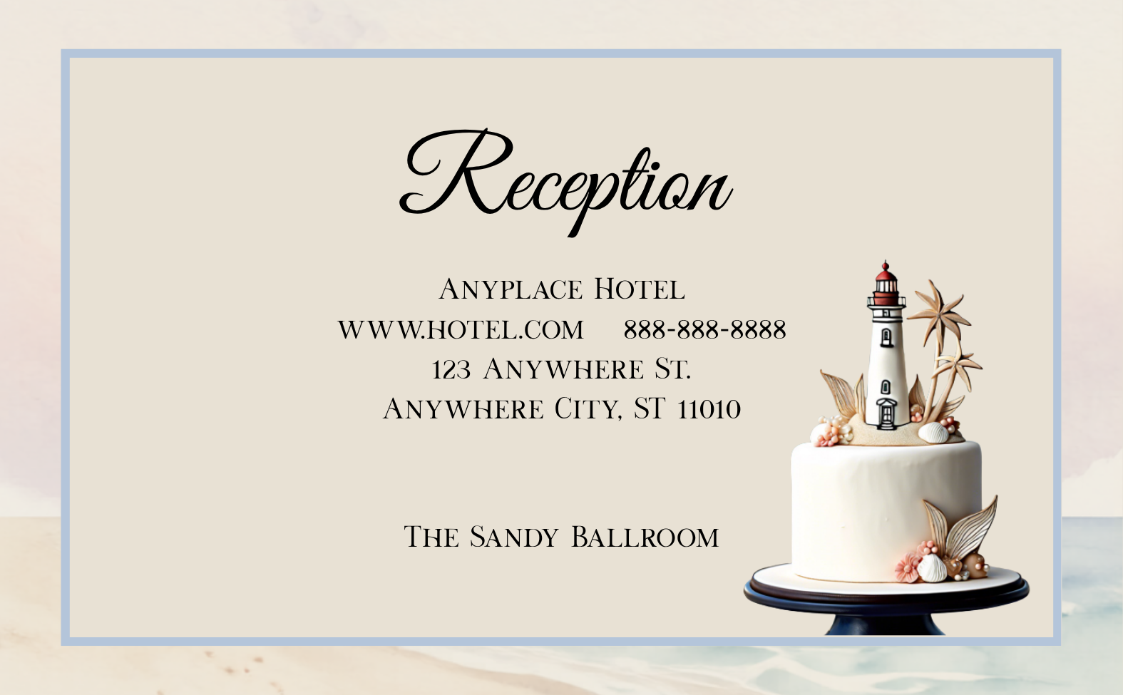 Coastal Lighthouse Wedding Invitation Suite