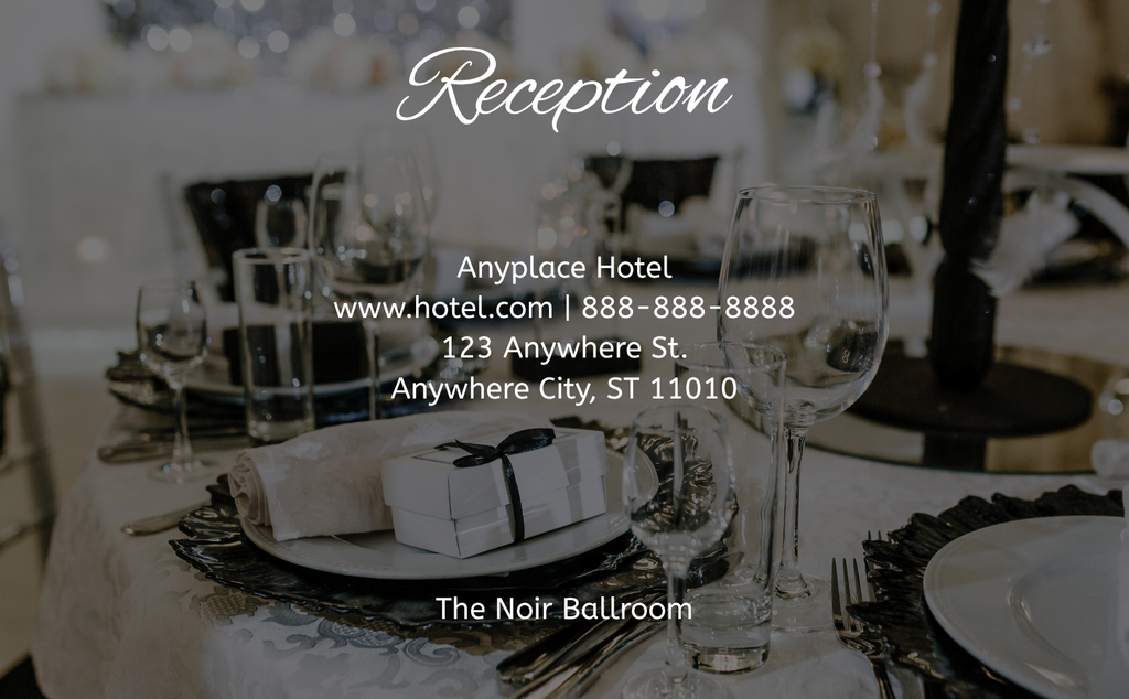 Black Elegant Wedding Invitation Suite