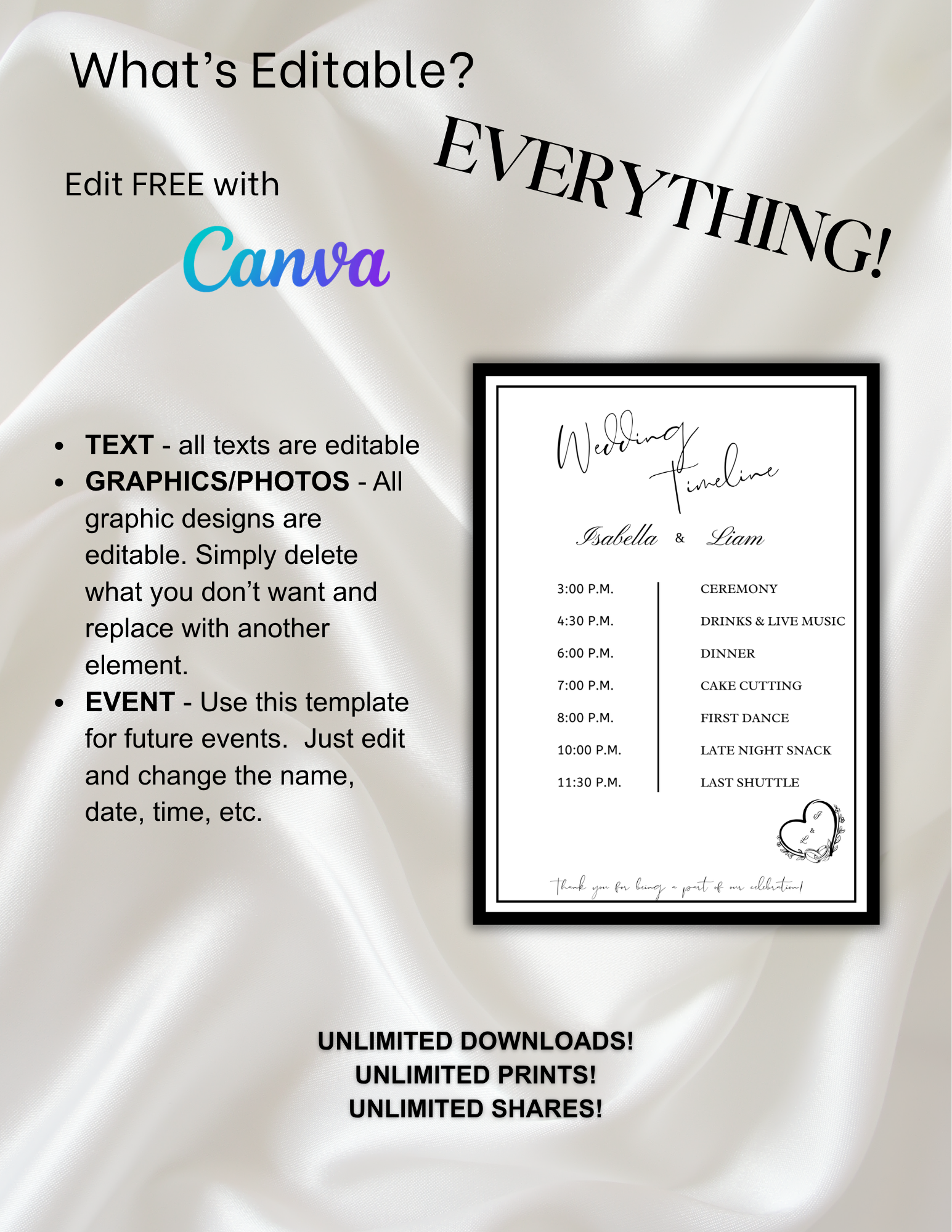 Wedding Invitation Suite - Luxury Black Border