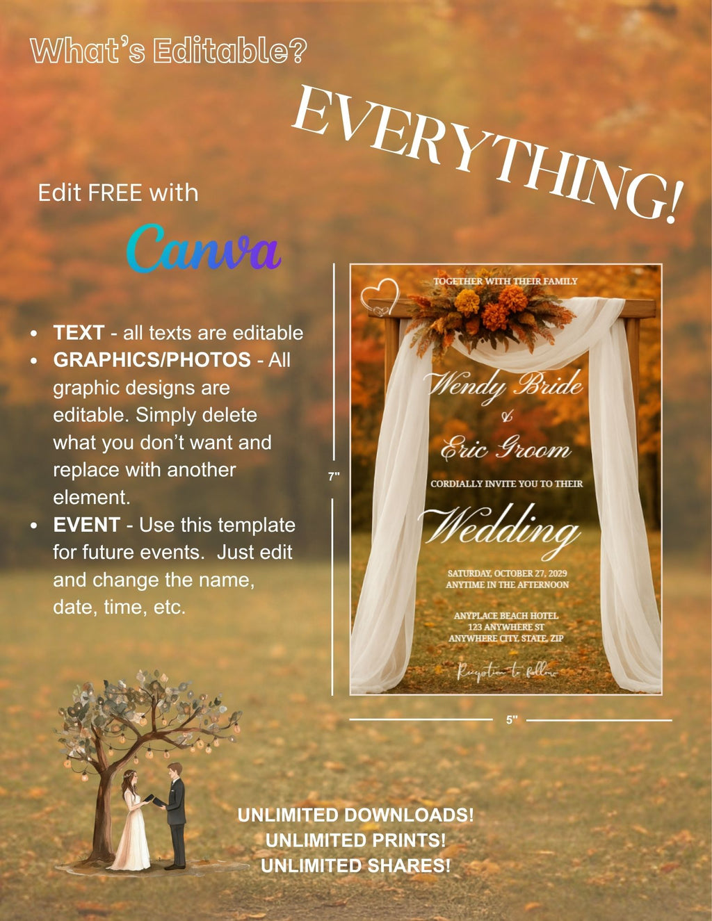 Fall Wedding Invitation Suite