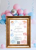 Gender Reveal Invitation Stars