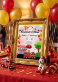Birthday Invitation - Fire Truck Theme