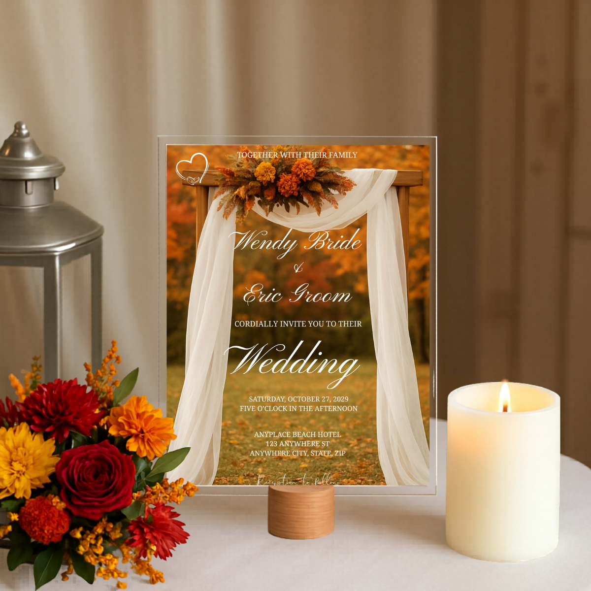 Fall Wedding Invitation Suite