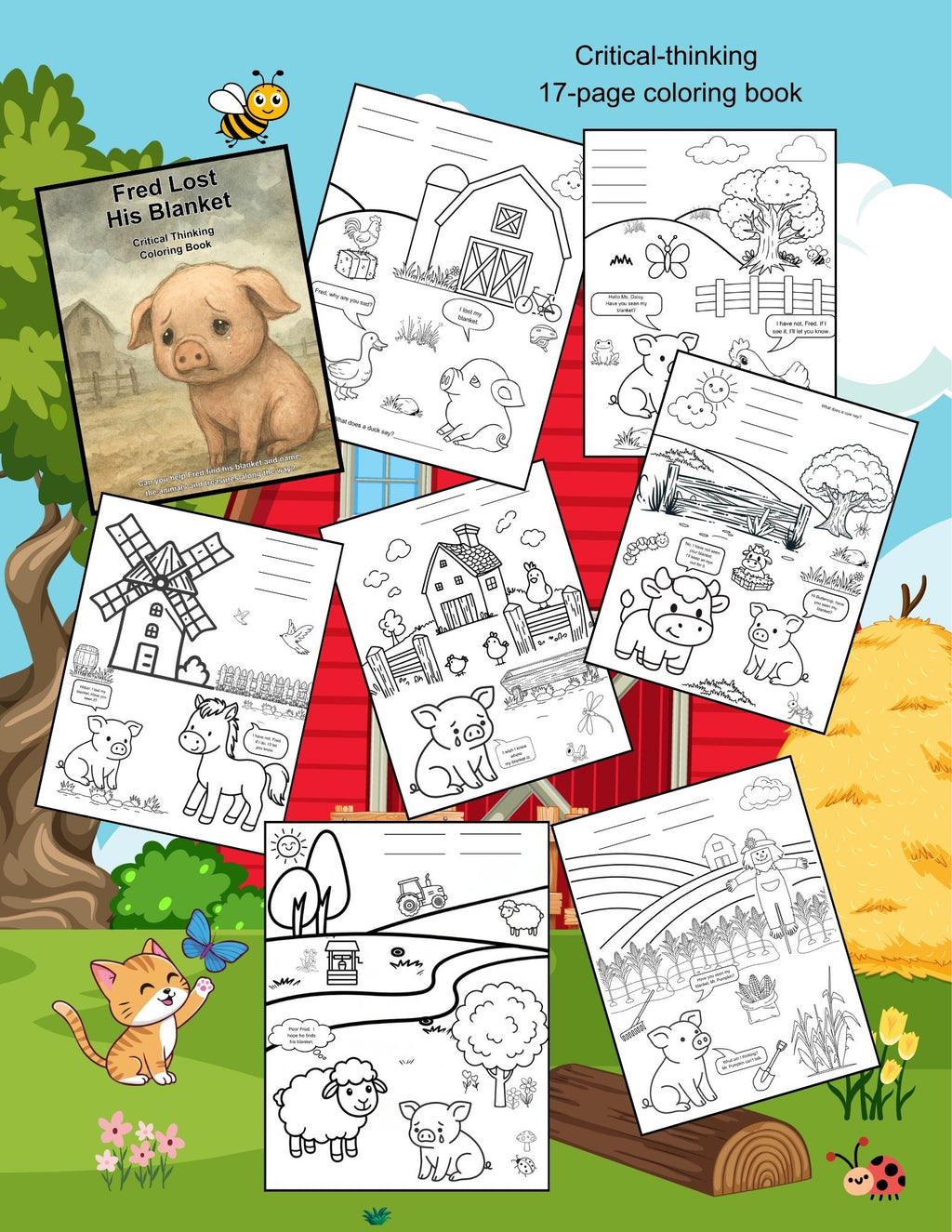 Fred Lost His Blanket | Kids Printable Coloring Pages
