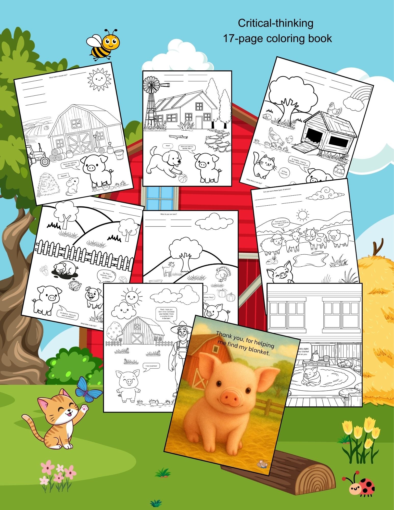 Fred Lost His Blanket | Kids Printable Coloring Pages