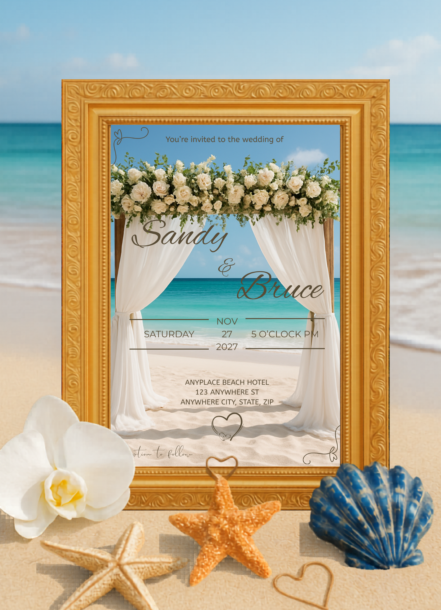 Beach Wedding Invitation Suite