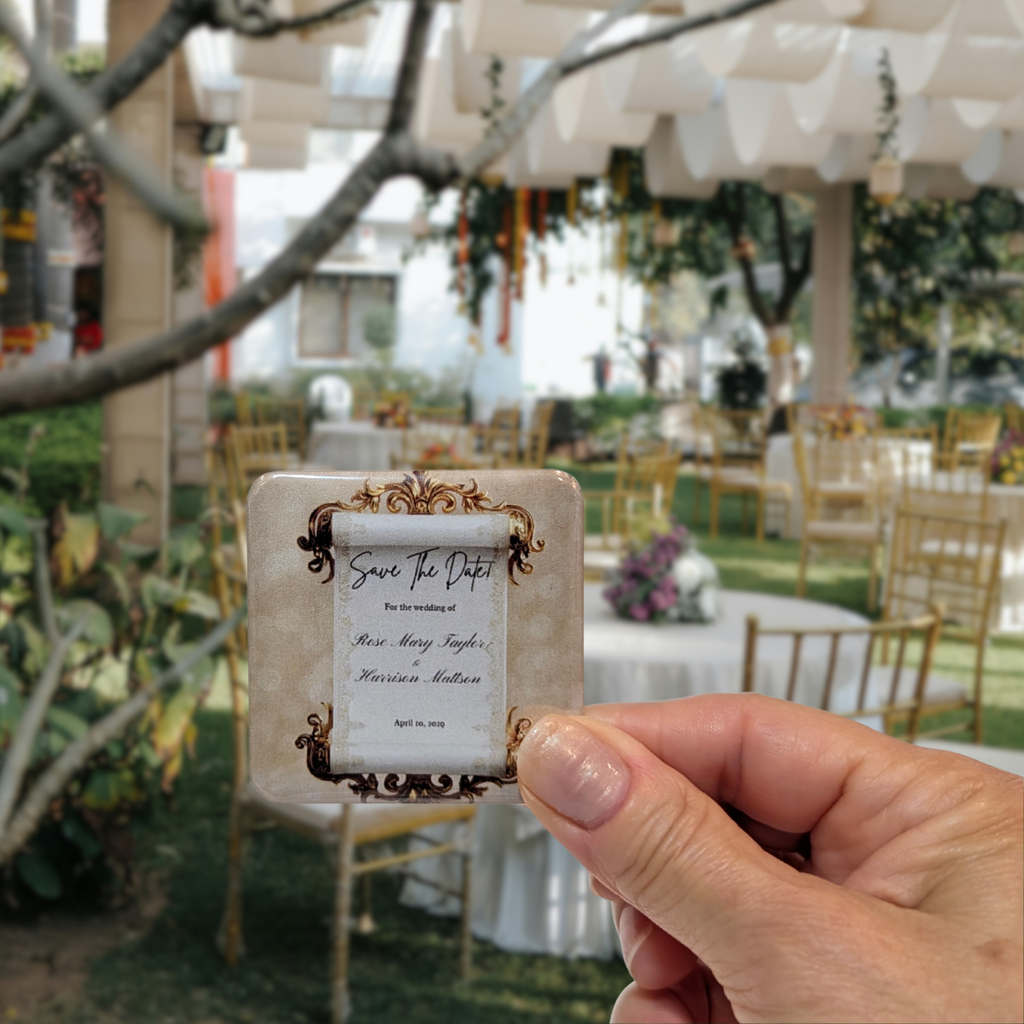 Wedding Invitation - Elegant Golden Arch