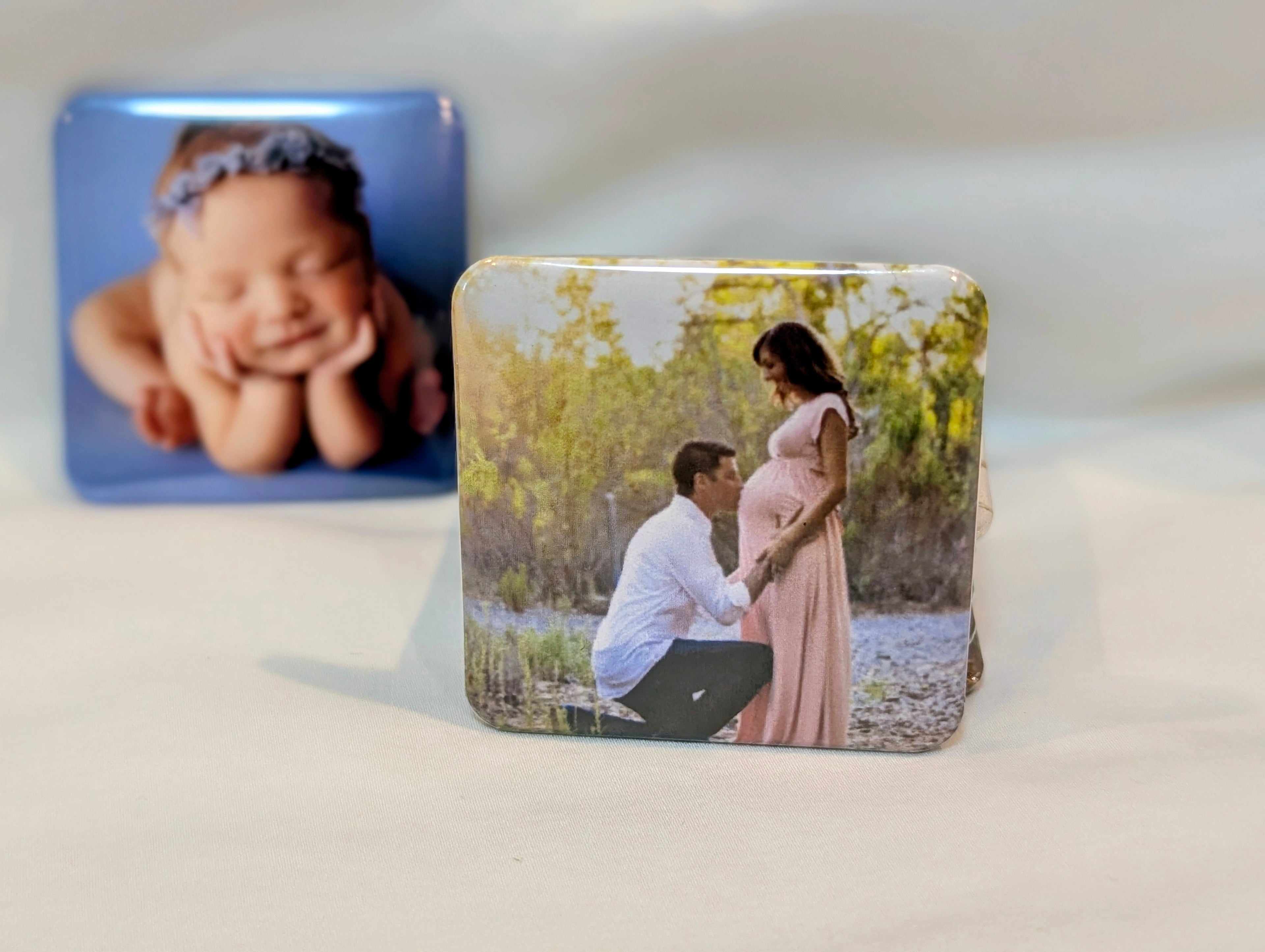 Personalized Photo magnets: Brides, New Moms, Baby, Fur Babies, Graduation, Family