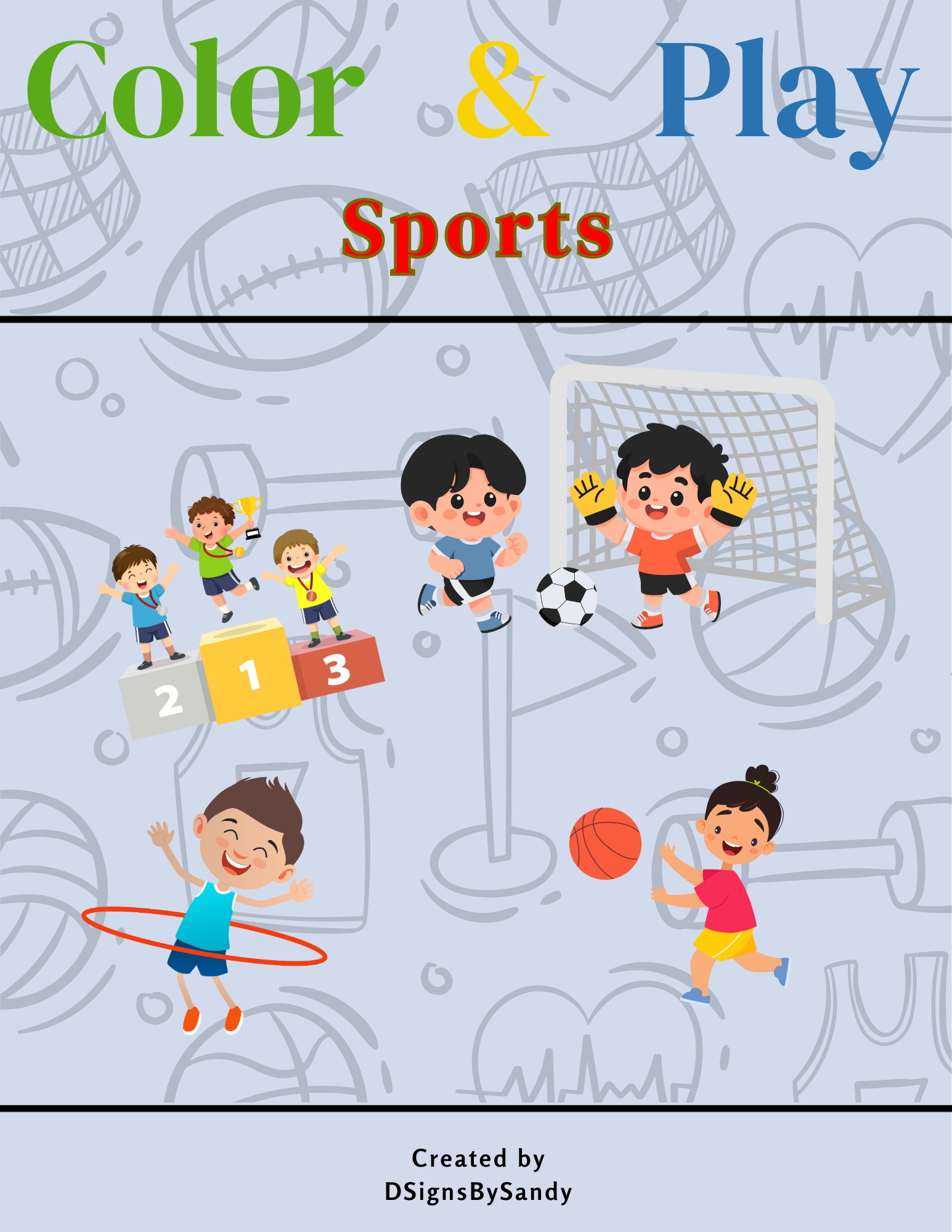 Color & Play Sports | Kids Printable Coloring Pages