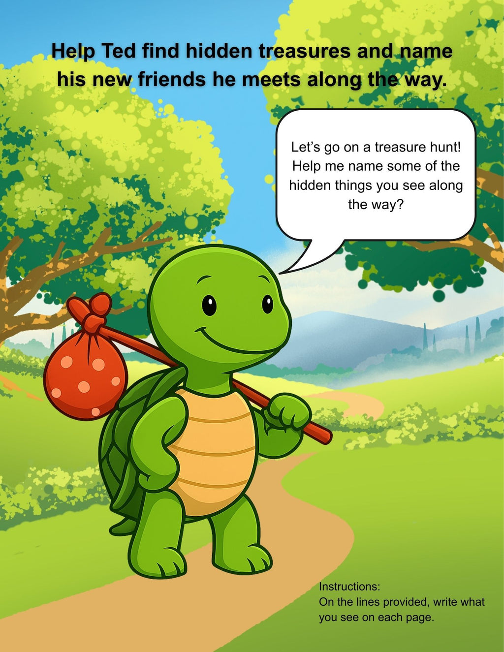 Ted Goes On A Trip | Kids Printable Coloring Pages